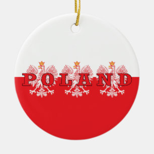 Poland Red Eagles Ceramic Tree Decoration
