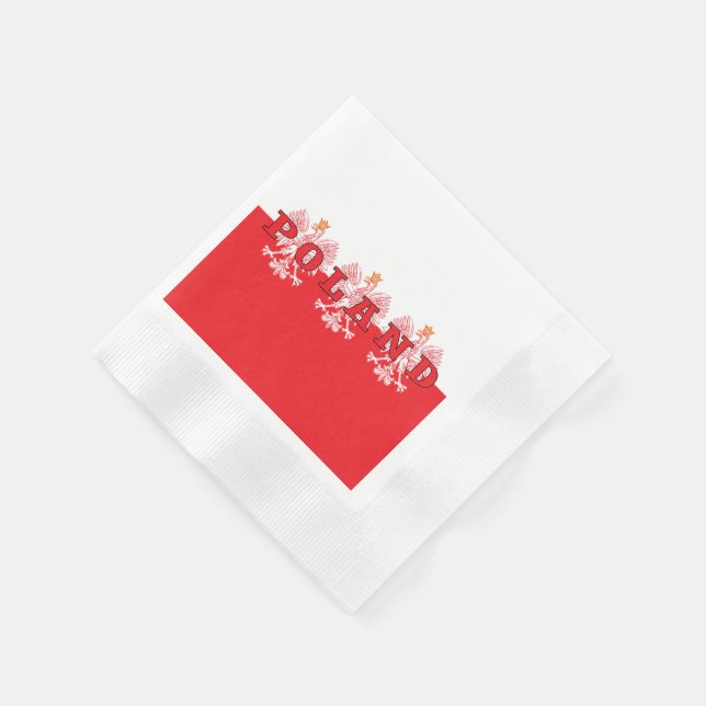 Poland Red Eagles Napkin (Corner)
