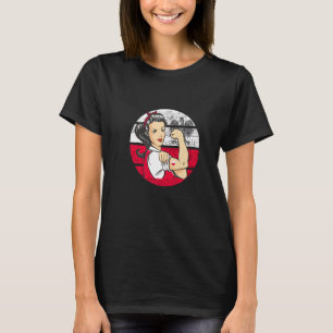 Poland Retro Vintage Polska Crest Eagle Flag Wome T-Shirt