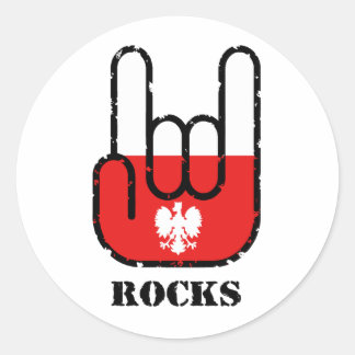 Poland Rocks Classic Round Sticker