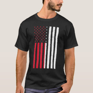 Poland Roots Usa Flag Heritage Half Polish America T-Shirt