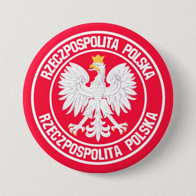 Poland Round Emblem 7.5 Cm Round Badge (Front)