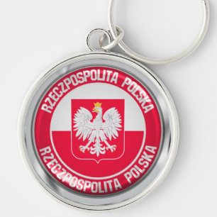 Poland Round Emblem Key Ring