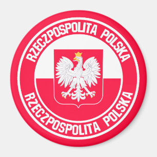 Poland Round Emblem Magnet