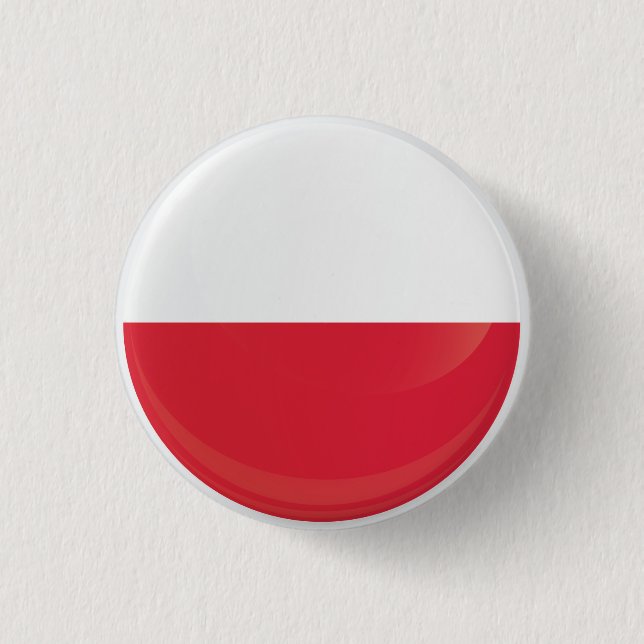 Poland  Round Icon Flag 3 Cm Round Badge (Front)