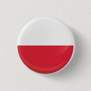 Poland  Round Icon Flag 3 Cm Round Badge