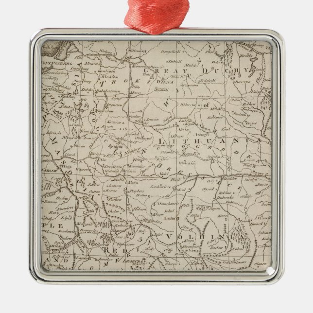 Poland, Shewing the Claims of Russia Metal Tree Decoration (Front)