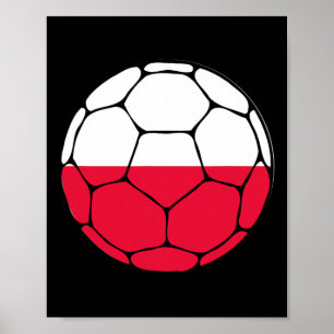 Poland Soccer Byll Flag Jersey Futbol Polish Footb Poster