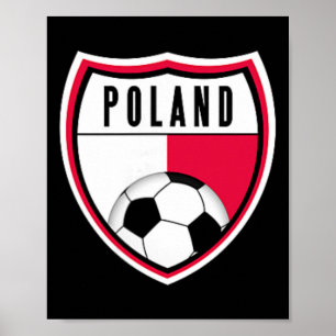 Poland Soccer Jersey Pocket Polish Flag Poster