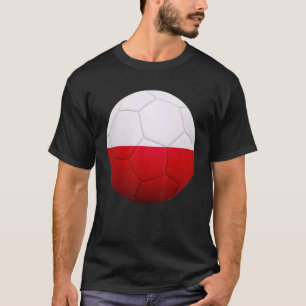 Poland Soccer National  Ball Poland Flag Football T-Shirt