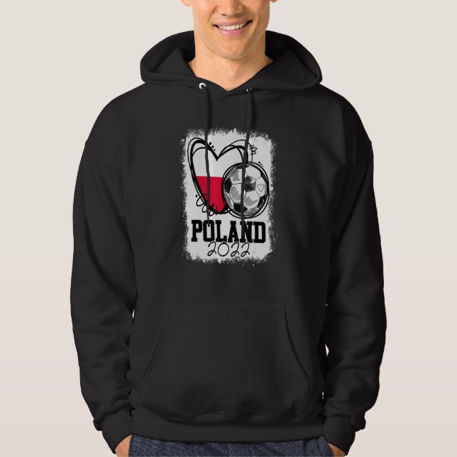 Poland Soccer Polish Flag Polska Love Country Prid Hoodie (Front)