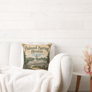 Poland Spring House Maine Grand Resort Vintage Cushion