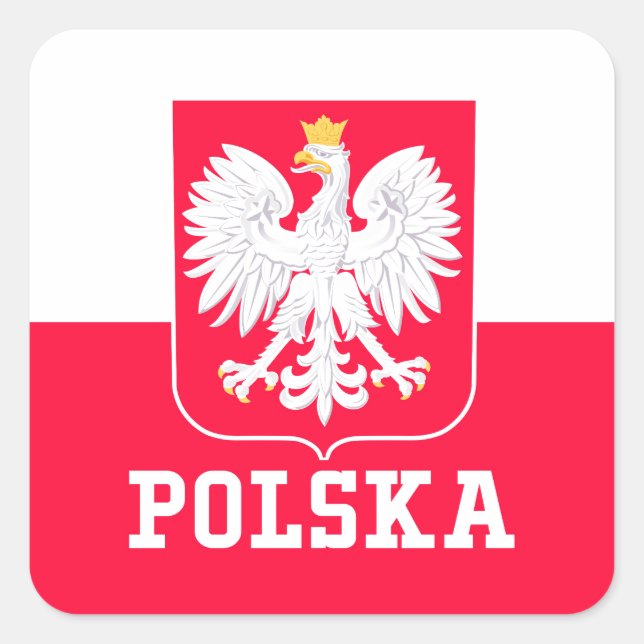 Poland Square Sticker (Front)