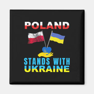 Poland Stands With Ukraine Polish Ukraine Magnet