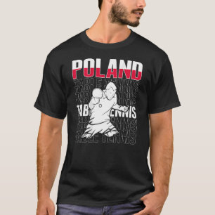 Poland Table Tennis   Support Polish Ping Pong Tea T-Shirt