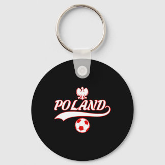 Poland Team World Fan Soccer 2018 Jersey Cup Fan  Key Ring