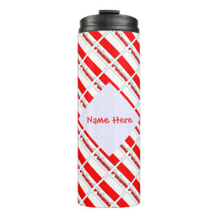 Poland Tiled Flag Personalised Thermal Tumbler