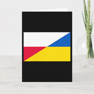 Poland Ukraine Flag Support Friendship Neighbor 1 Card