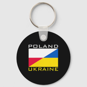Poland Ukraine Flag Support Friendship Neighbor Key Ring