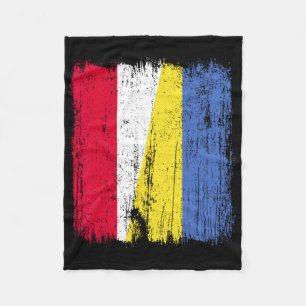 Poland Ukraine Half Flag Polish Ukrainian Heritage Fleece Blanket