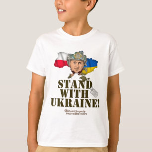 Poland Ukraine Zelensky Dog Tag Stand With Ukraine T-Shirt