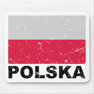 Poland Vintage Flag Mouse Mat