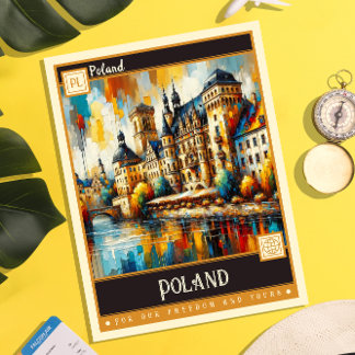 Poland | Vintage Painting Postcard