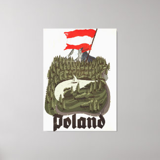 Poland Vintage Travel Poster Canvas Print