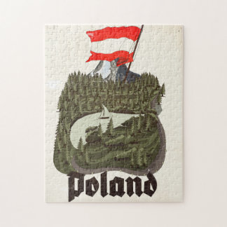 Poland Vintage Travel Poster Jigsaw Puzzle