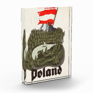 Poland Vintage Travel Poster Photo Block
