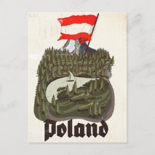 Poland Vintage Travel Poster Postcard
