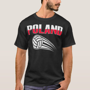 Poland Volleyball Fans Jersey  Polish Flag Sport L T-Shirt