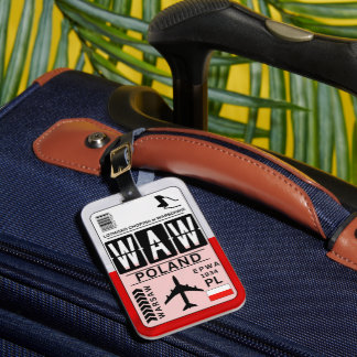 Poland Warsaw WAW Airport Code Luggage Tag