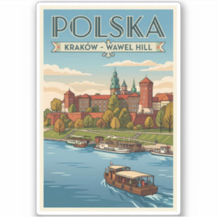 Poland Wawel Royal Castle Illustration Travel Art 