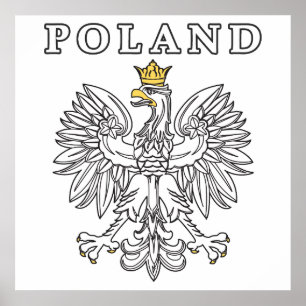 Poland With Polish Eagle Poster
