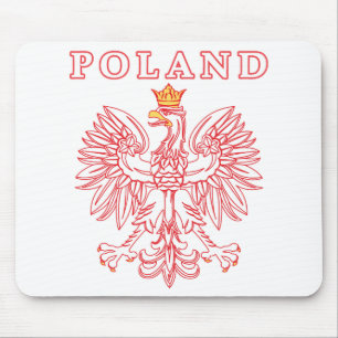 Poland With Red Polish Eagle Mouse Mat