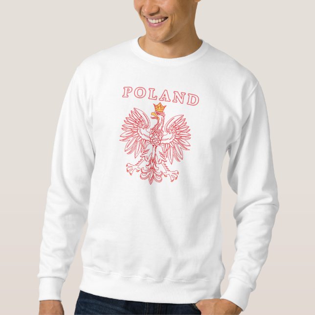 Poland With Red Polish Eagle Sweatshirt (Front)