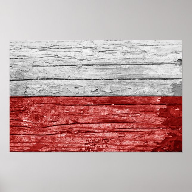 Poland wood flag poster (Front)