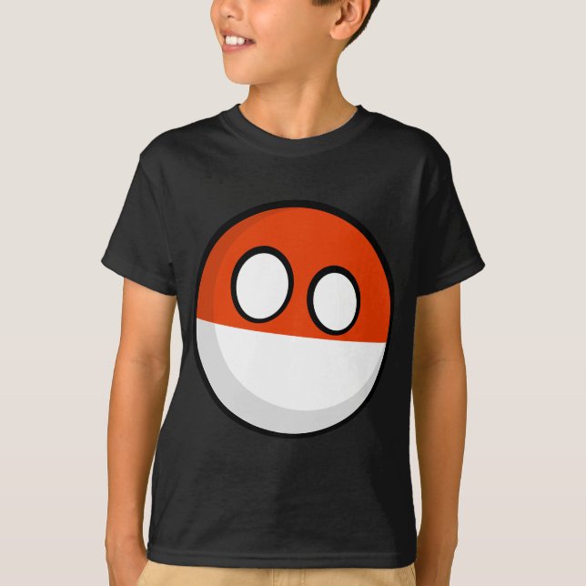 Polandball country ball funny flag T-Shirt (Front)