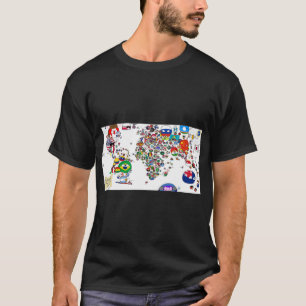 Polandball Countryball World Map   T-Shirt