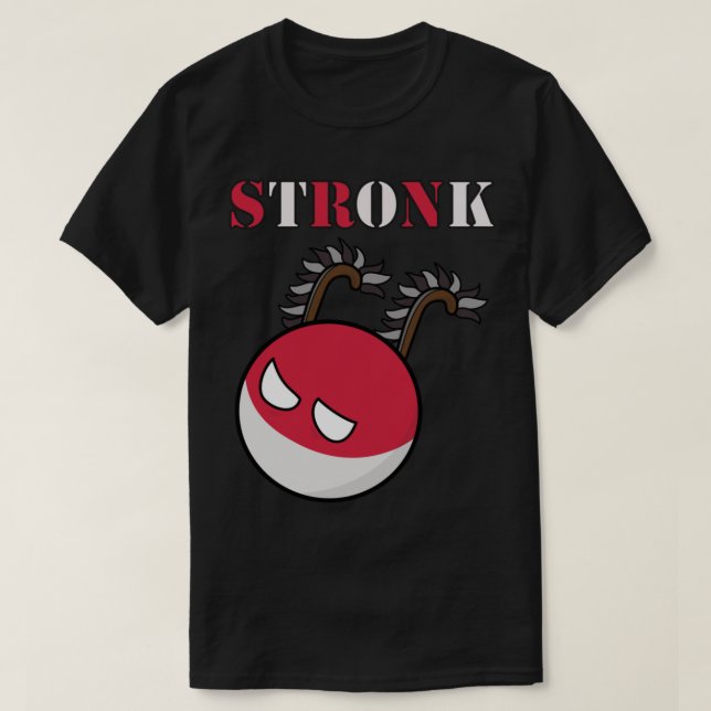 Polandball - Poland Stronk with Hussar Wings   T-Shirt (Design Front)