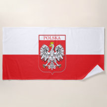 Poland's Flag Beach Towel