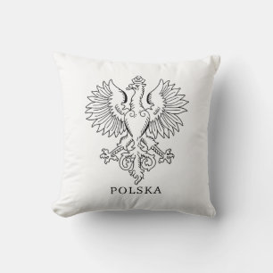 Poland's White Eagle Contemporary State Emblem Cushion