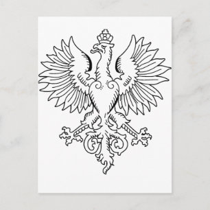 Poland's White Eagle Contemporary State Emblem Postcard