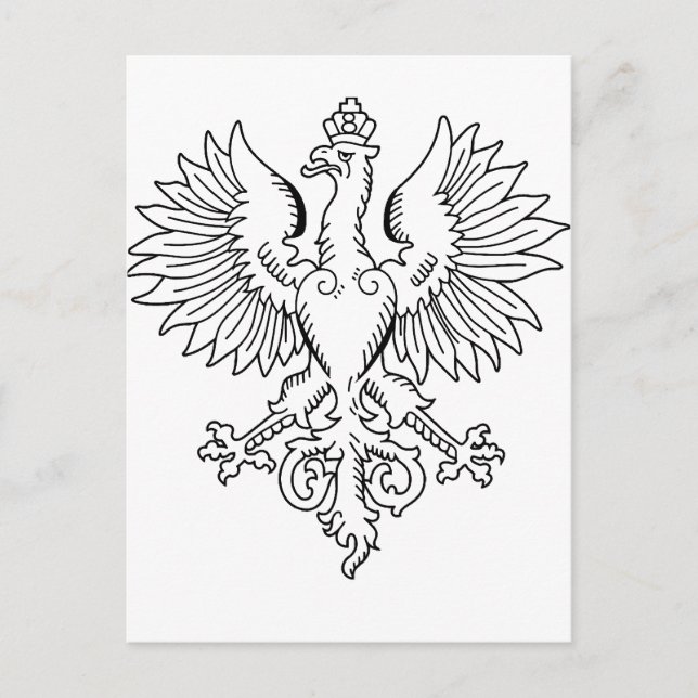 Poland's White Eagle Contemporary State Emblem  Postcard (Front)