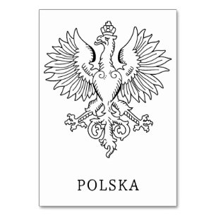 Poland's White Eagle Contemporary State Emblem Table Number