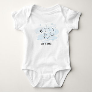 Polar baby bear. bodysuit