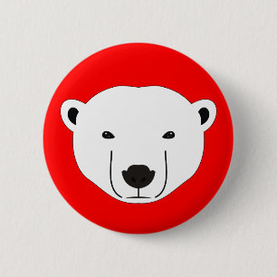 Polar Bear 6 Cm Round Badge