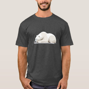 Polar Bear Adorable Cute Animal Sleeping Relaxing T-Shirt