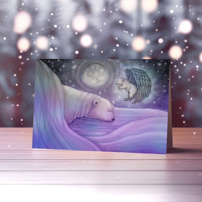 Polar Bear and Angel Holiday Card (Creator Uploaded)